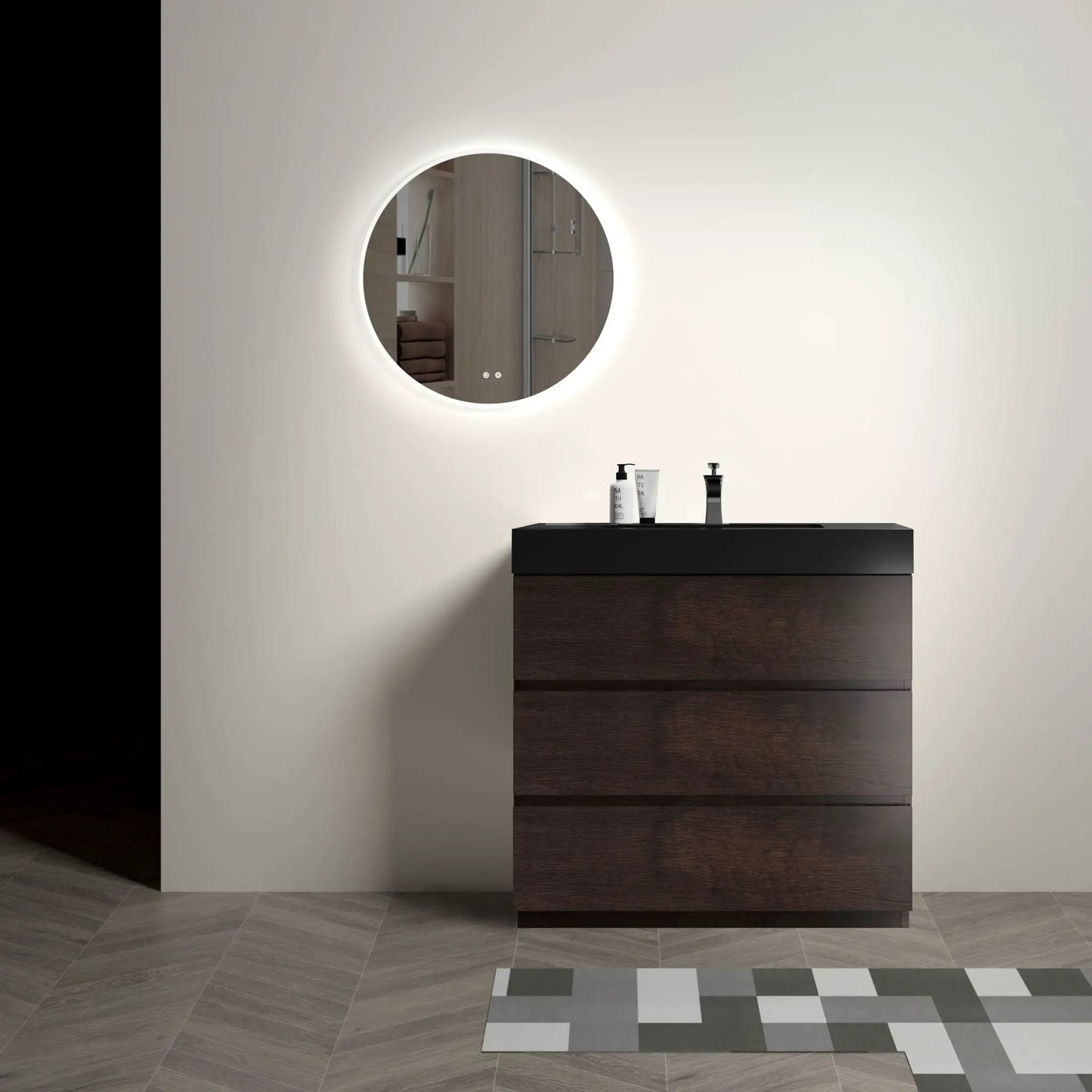 Alice Bathroom Vanity with Large Storage and Sink