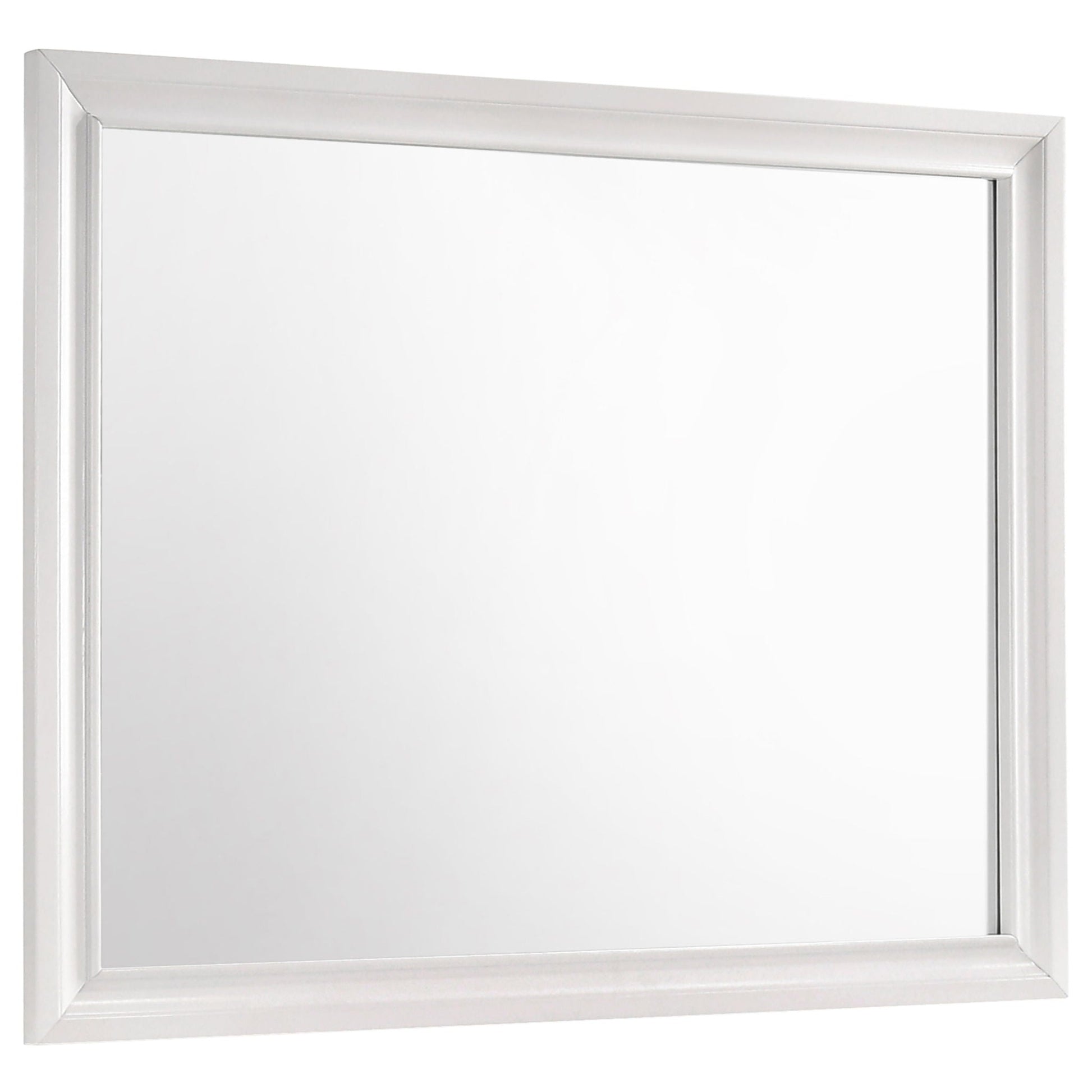 Annie 4 Piece Bedroom Set mirror with silver metal frame and beveled edge by HouseOfZazla on Tampa Home & Garden Store