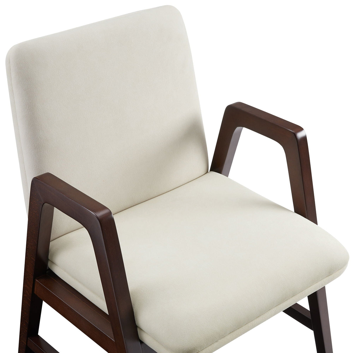 Stella Cream Armchair with Beech Wood and Cushion