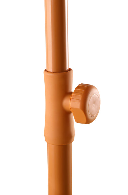 8' Thatched Patio Tiki Umbrella Palapa pole with orange adjustment knob on Tampa Home & Garden Store
