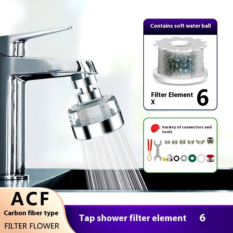 Faucet-Mount Water Filter with tap extender, chrome finish, UpTrend Deals, 6 filter elements on Tampa Home & Garden Store