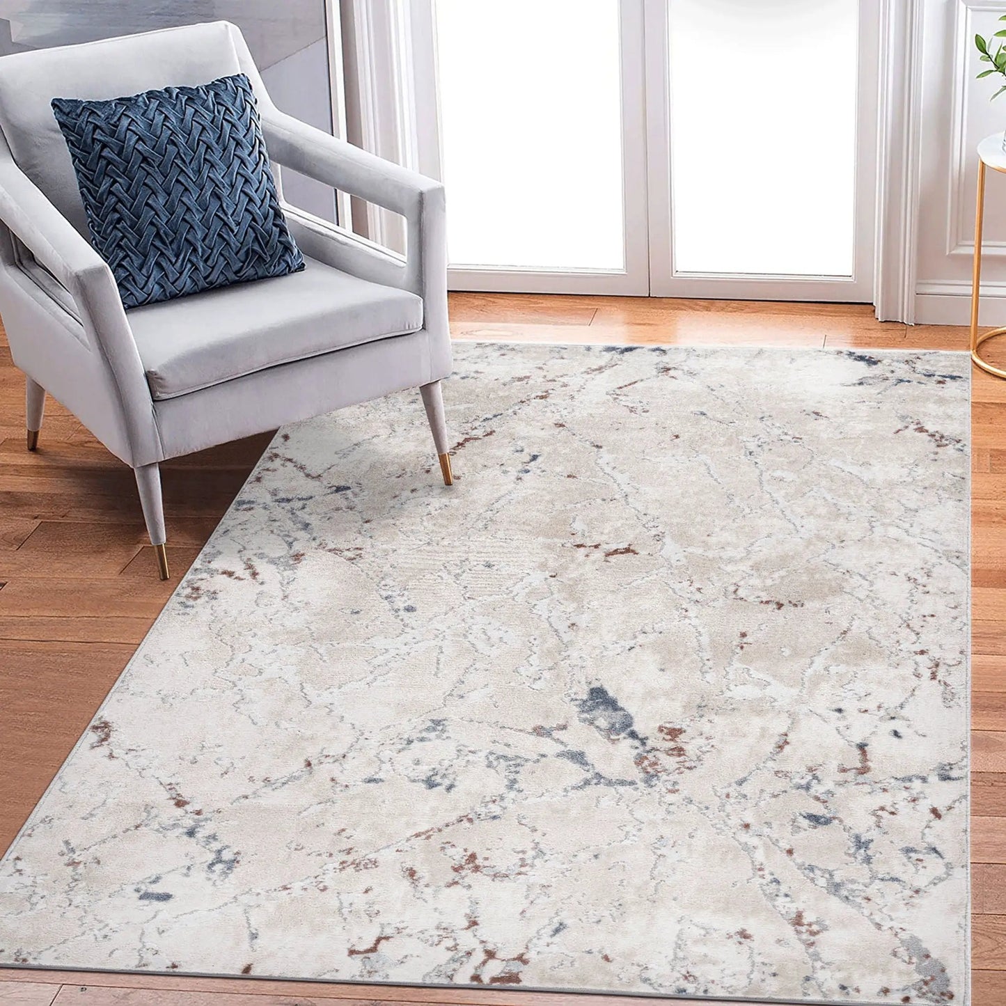 Marfi Contemporary Area Rug in Neutral Tones