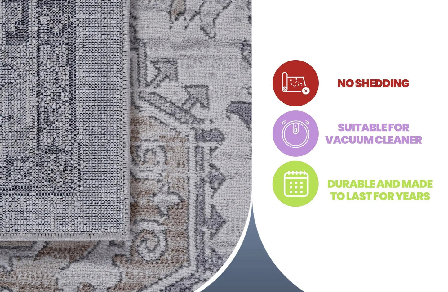 Marfi Oriental Rug in Neutral Tones for Home