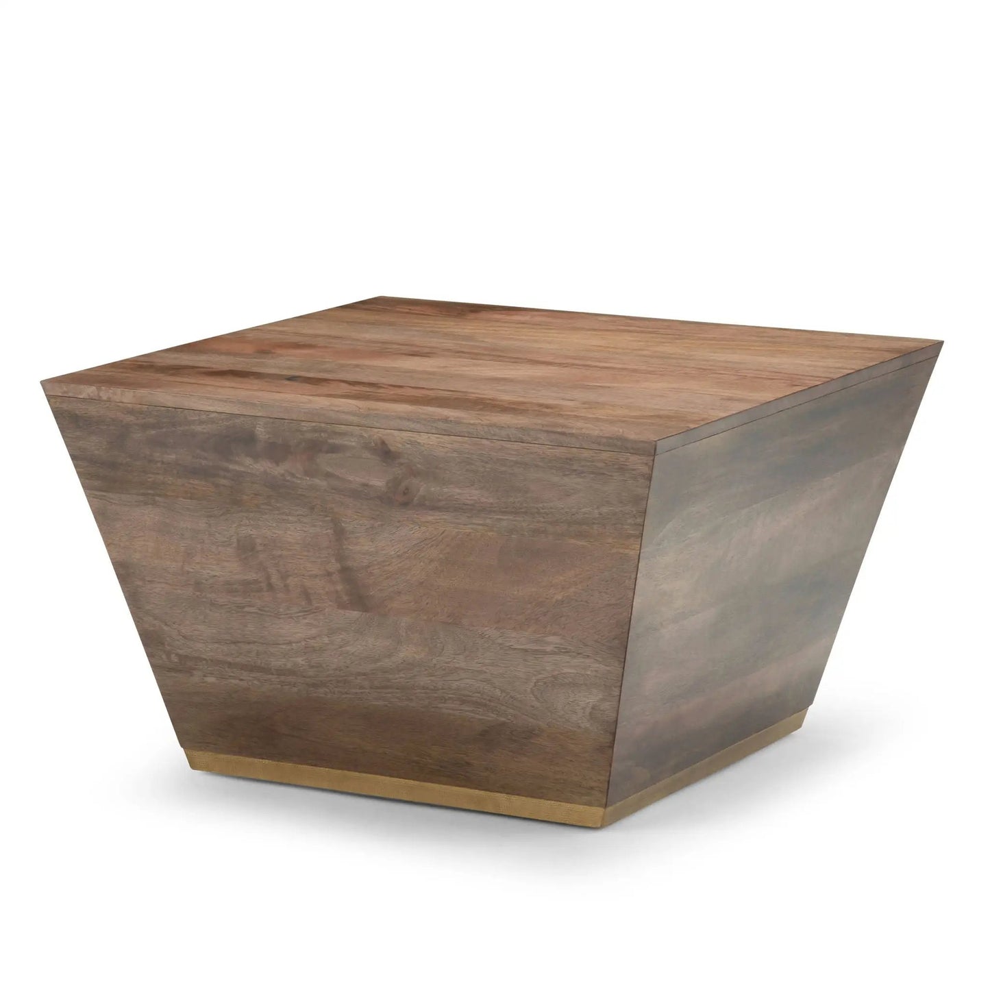 Abba Handcrafted Coffee Table by Unique Piece Furniture, warm wood with angular beveled edges on Tampa Home & Garden Store