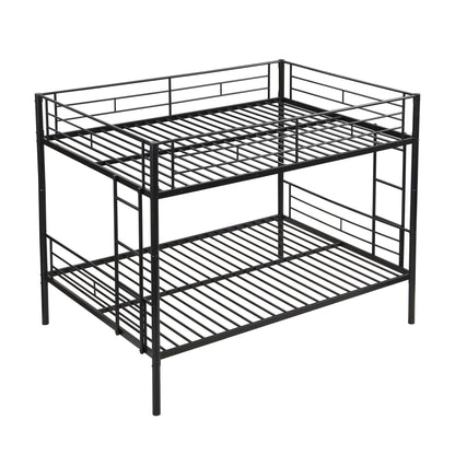 Modern Metal Bunk Bed Full-Over-Full black metal frame with guard rails by HouseOfZazla on Tampa Home & Garden Store