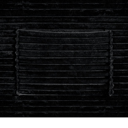 Sectional sofa fabric close-up in black textured material with visible stitching on Tampa Home & Garden Store