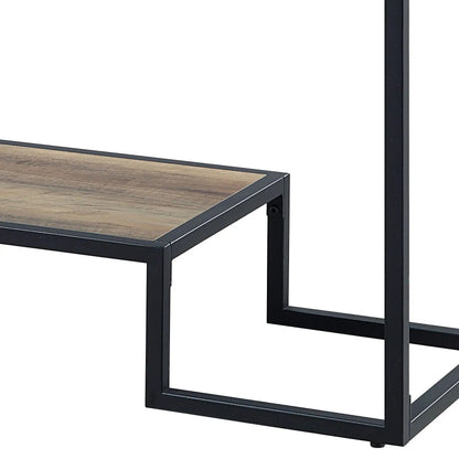 Idella sofa table rustic oak top with black metal frame by Unique Piece Furniture on Tampa Home & Garden Store