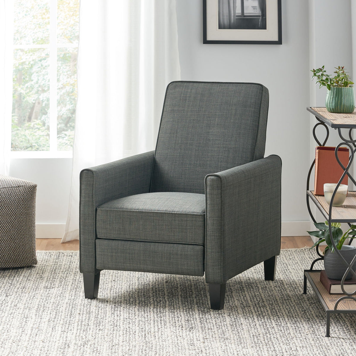 Upholstered Push Back Recliner Chair and Lounge
