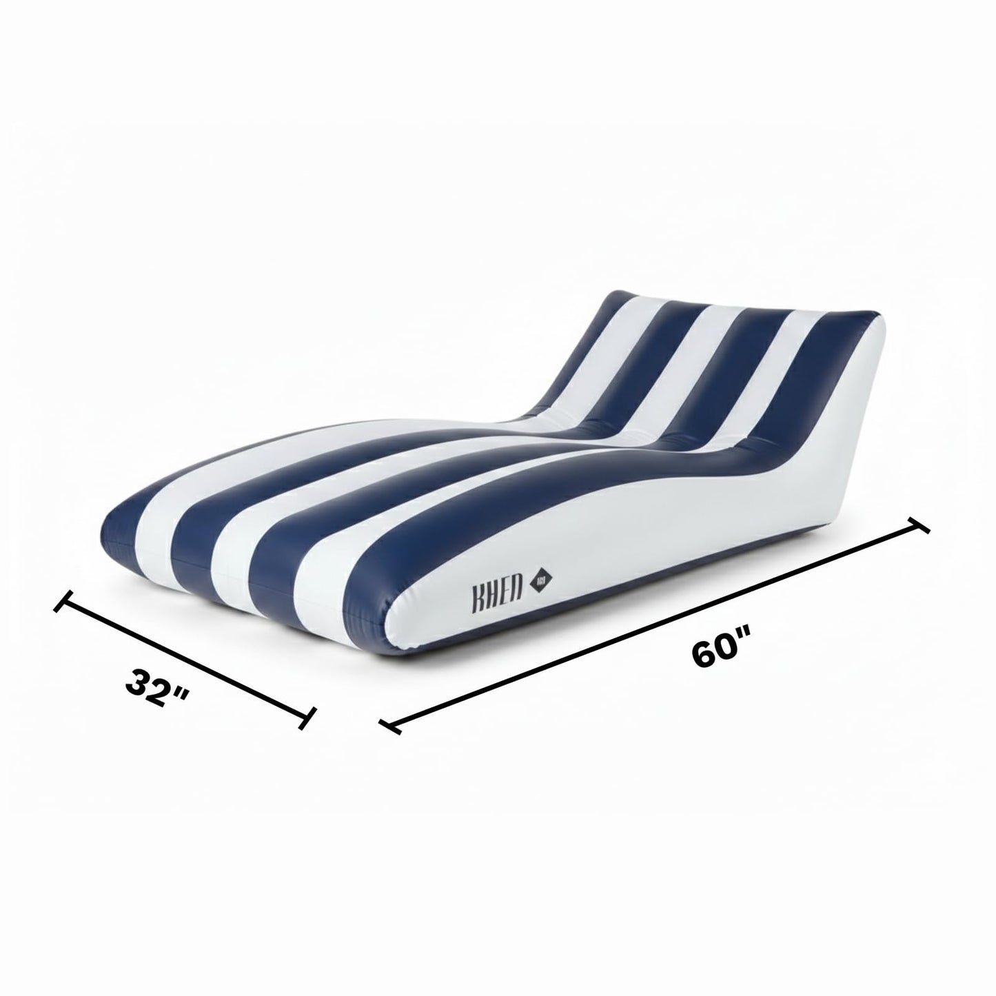 the Mediterranean Stripe Inflatable Pool Lounger