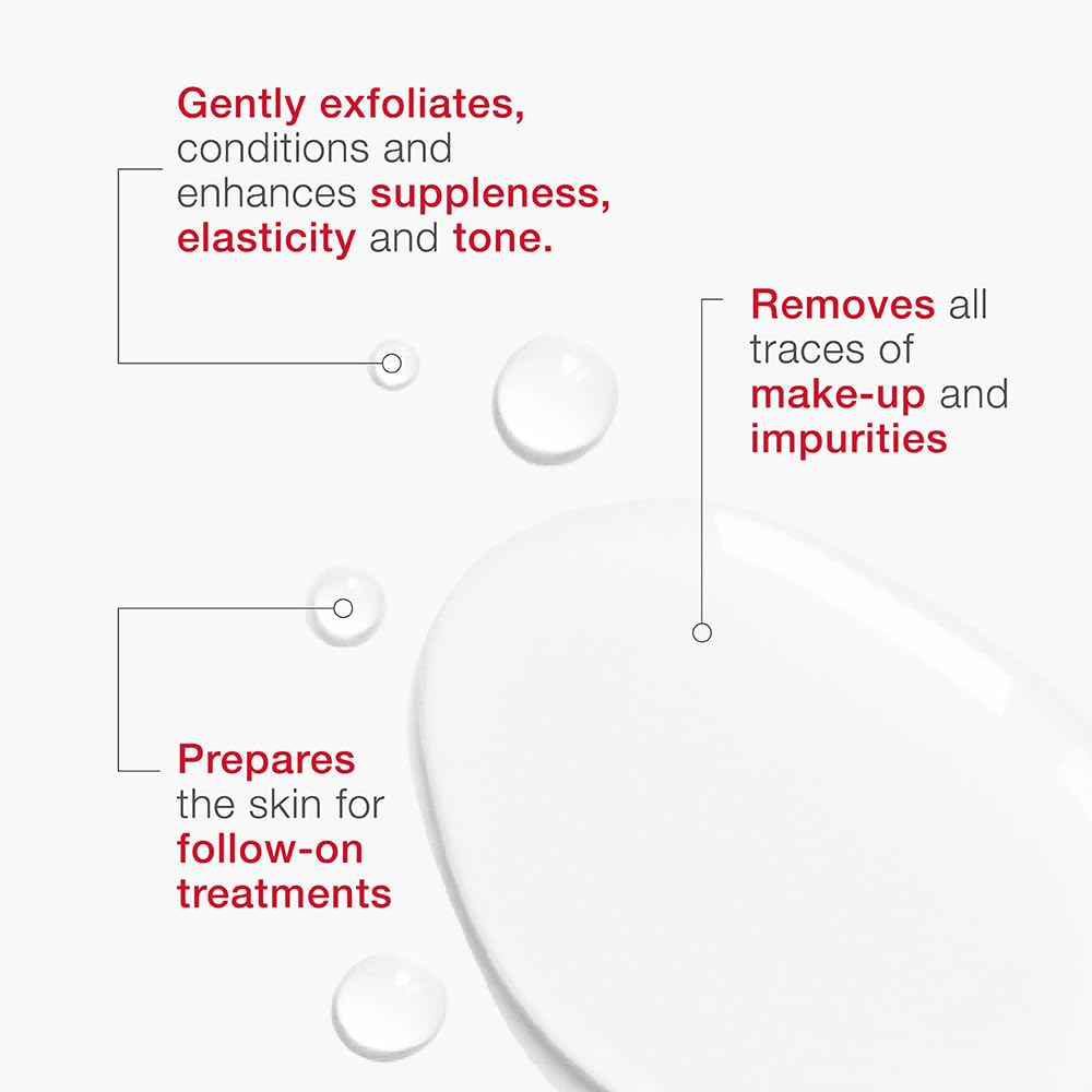 Makeup remover Skincode Toning Lotion infographic with white background and red headings on Tampa Home & Garden Store