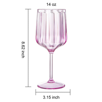 Lucia Acrylic Stemmed Goblets in Lilac Set of 6