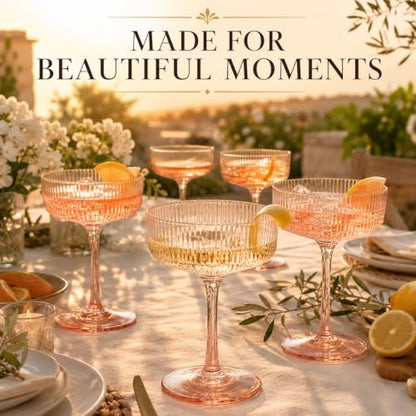 Madrid Acrylic Champagne Coupe Glassware Set of 6
