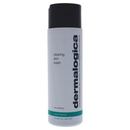 Dermalogica Clearing Skin Wash cleanser bottle, white with black cap and teal accent band on Tampa Home & Garden Store