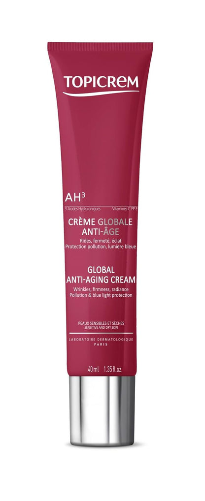 Topicrem AH3 anti-aging face cream tube in magenta with white logo 40 ml by Beauty Care Bag on Tampa Home & Garden Store