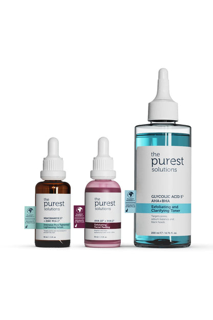 The Purest Solutions skincare set, 3-bottle kit with toner and serums by Beauty Care Bag on Tampa Home & Garden Store