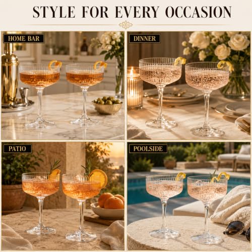 Barcelona Acrylic Champagne Coupe and Set of 2