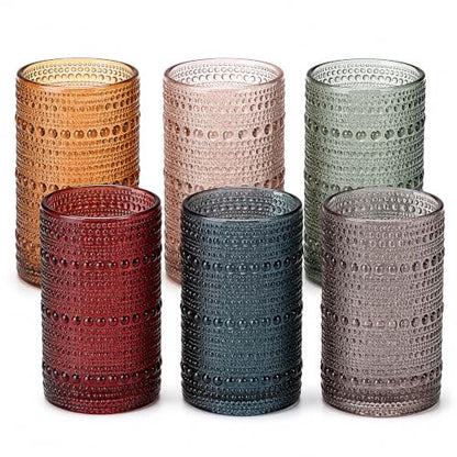 Tonal Hobnail Highball Glassware Set of 6