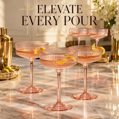 Madrid Acrylic Champagne Coupe Glassware Set of 6