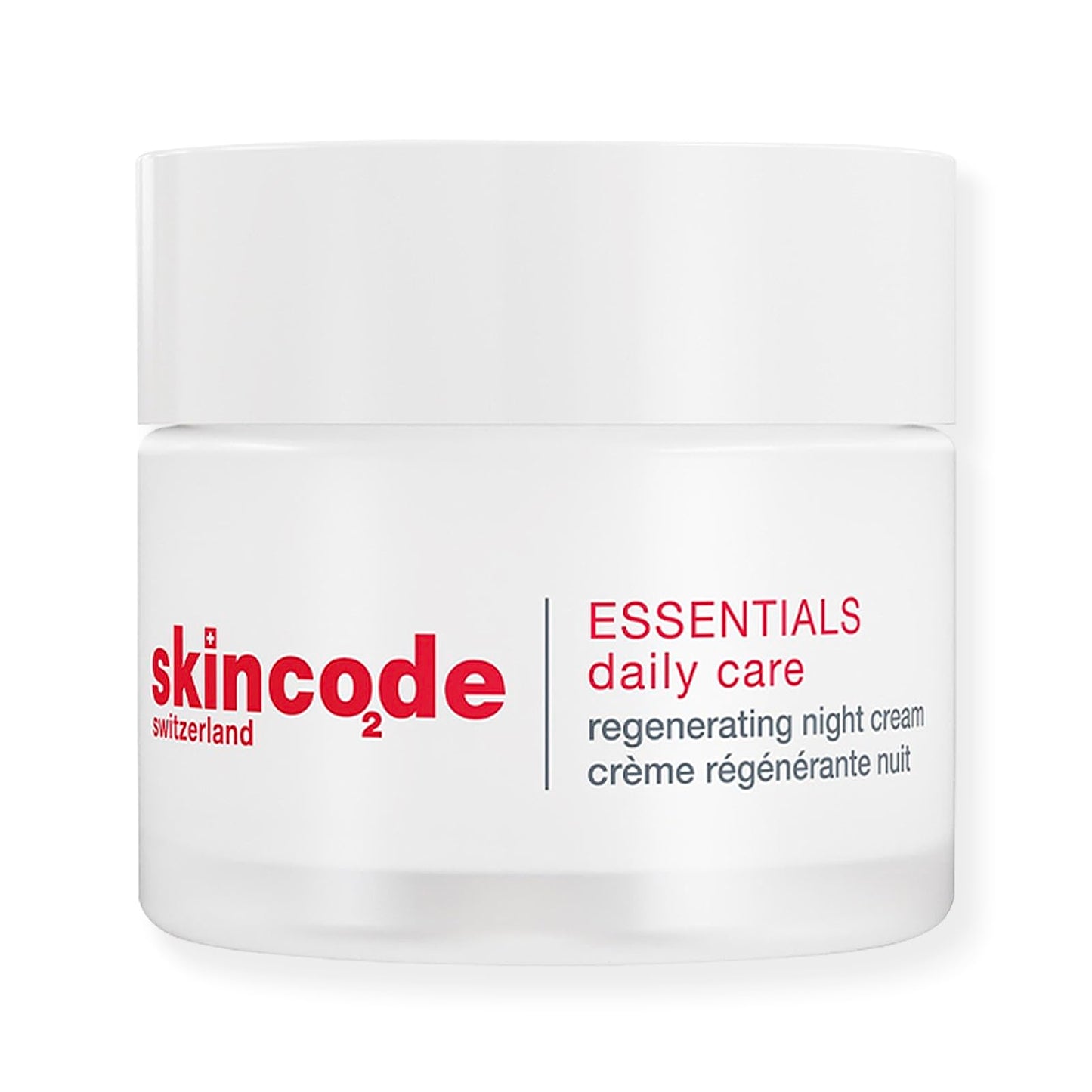 Face cream Skincode regenerating night cream, white jar with red logo, 50ml on Tampa Home & Garden Store
