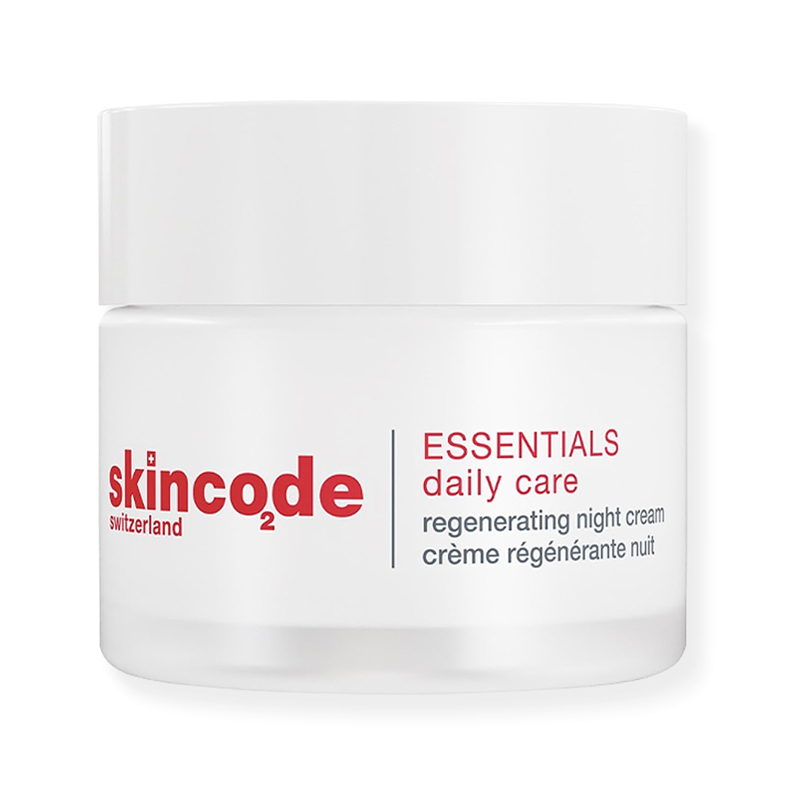 Face cream Skincode regenerating night cream, white jar with red logo, 50ml on Tampa Home & Garden Store