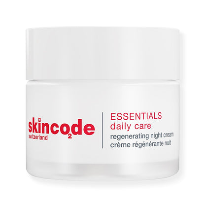 Face cream Skincode regenerating night cream, white jar with red logo, 50ml on Tampa Home & Garden Store