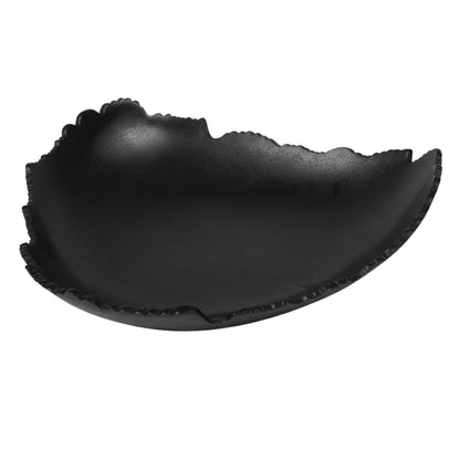 Black Decorative Platter Bowl and Aluminum Tray