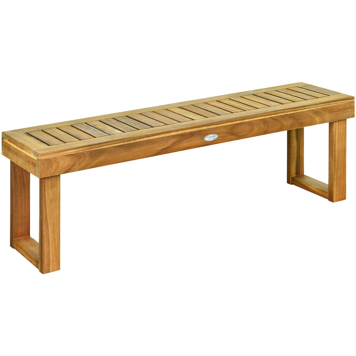 52 Inch Acacia Wood Dining Bench with Slatted Seat - Tampa Home & Garden Store