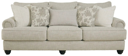 Asanti Sofa Fog beige sofa with striped and floral cushions by Unique Piece Furniture on Tampa Home & Garden Store