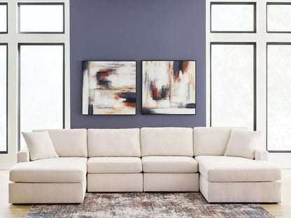 Modmax Oyster sectional by Unique Piece Furniture, stationary beige L-shaped sofa on Tampa Home & Garden Store