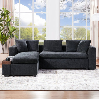 Modern L Shaped Sectional Sofa with Storage