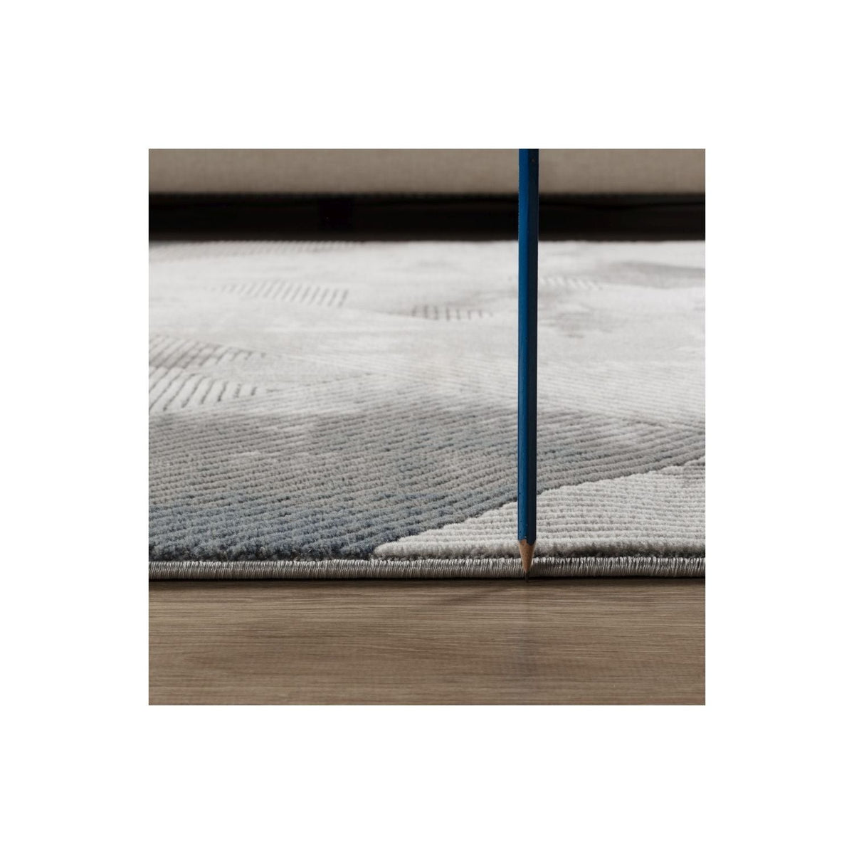 Modern Geometric Area Rug in Ivory and Gray, HouseOfZazla, textured ivory-gray pile on Tampa Home & Garden Store