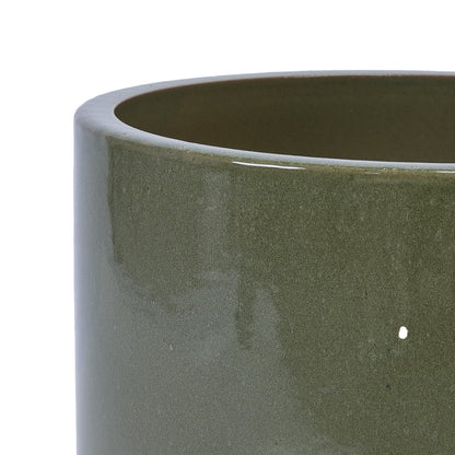 3-piece antique light green ceramic flowerpot set by HouseOfZazla planters on Tampa Home & Garden Store