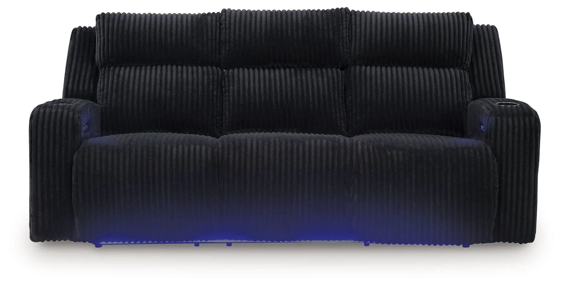 Forest Lake power reclining sofa with adj headrest in black corduroy by Unique Piece Furniture on Tampa Home & Garden Store