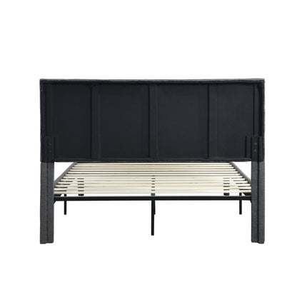 Upholstered Platform Bed Frame and Slat Support