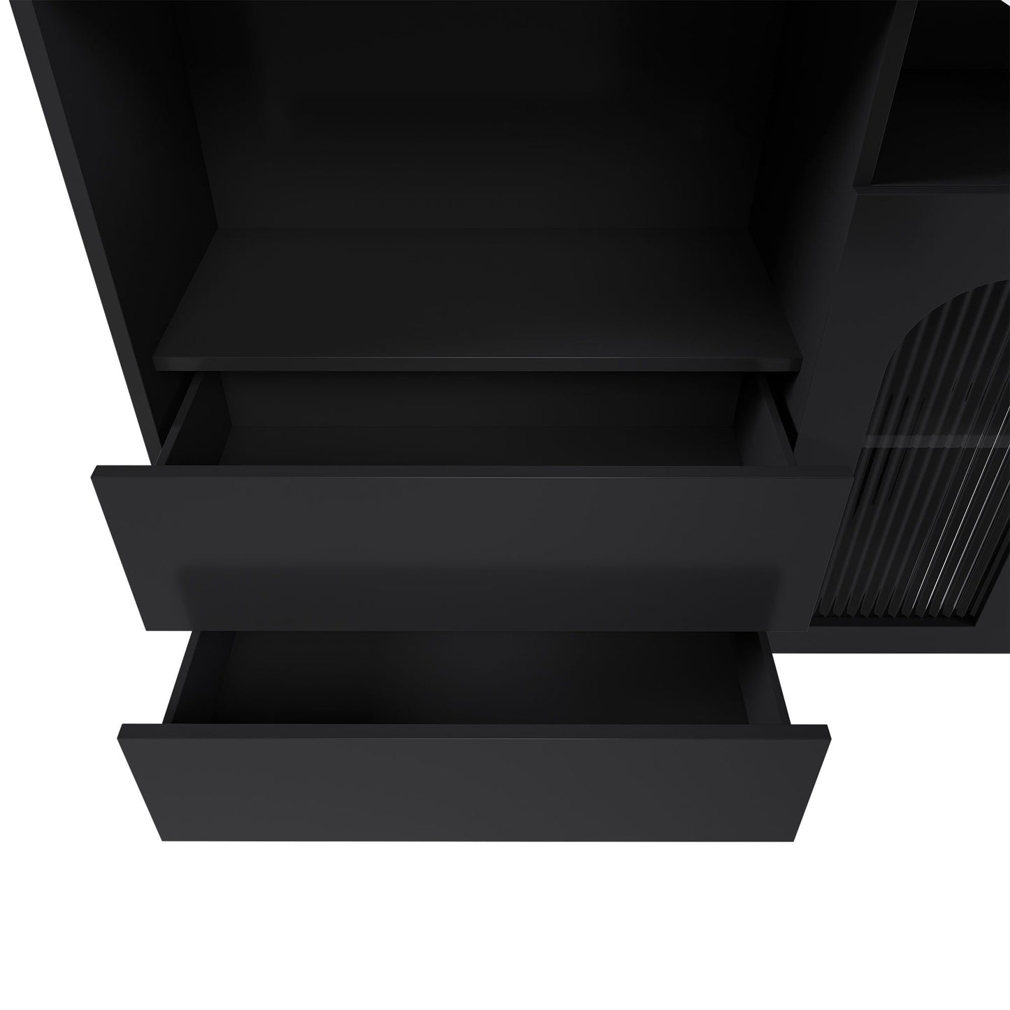 Kitchen Island with Extendable Rotating Table