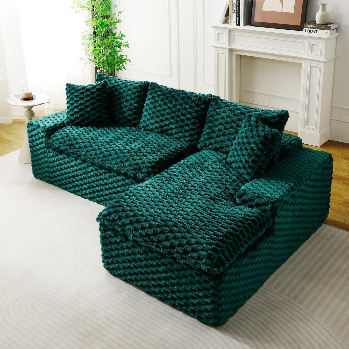 Modular Sofa, Convertible Twin Seat with Chaise