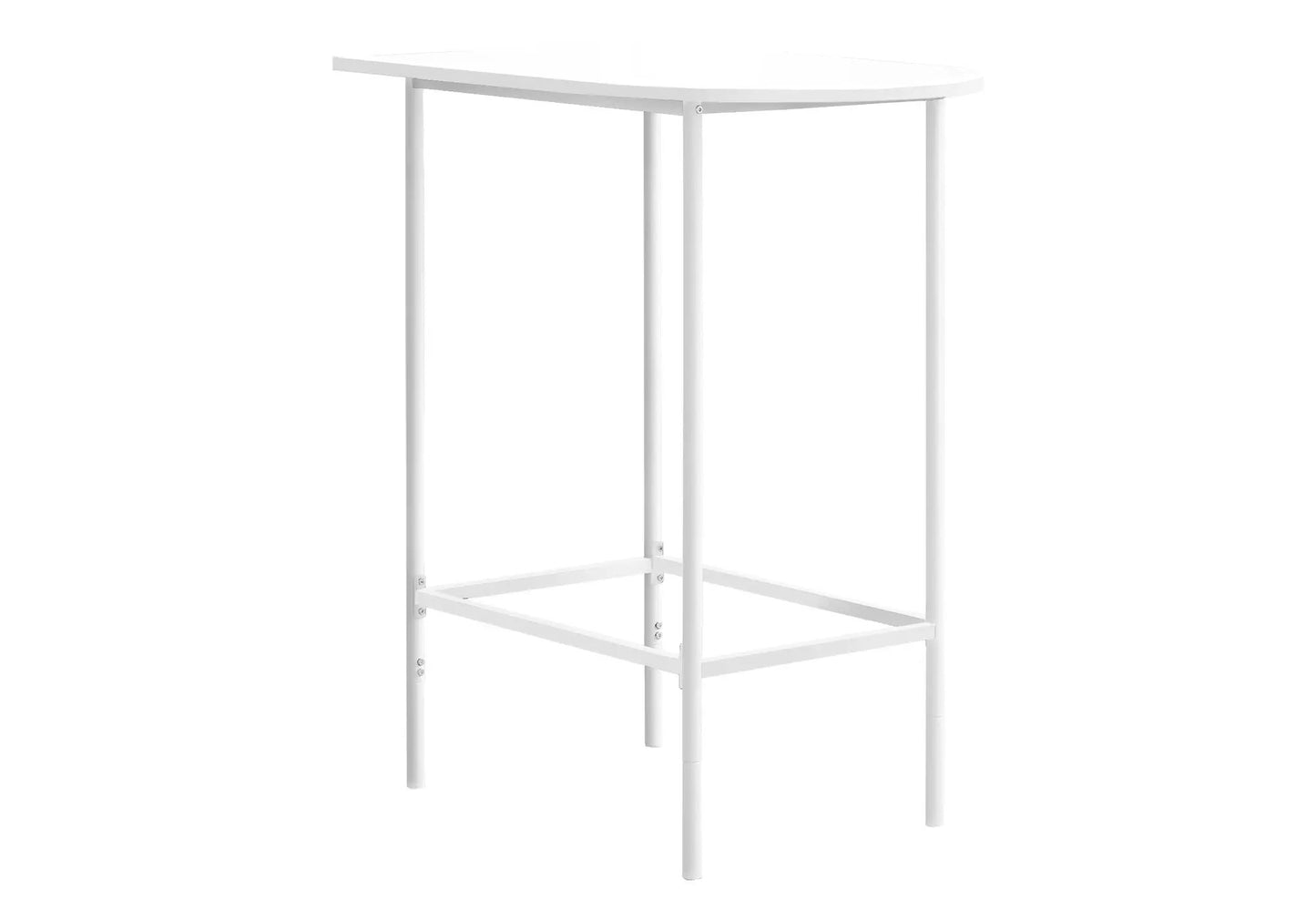 Home Bar Table bar-height white rectangular top with slim metal legs and crossbars on Tampa Home & Garden Store