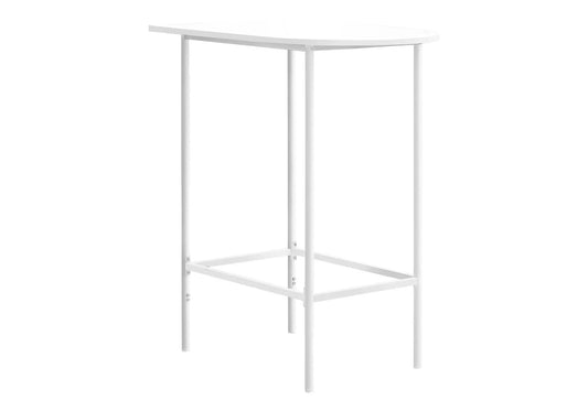 Home Bar Table bar-height white rectangular top with slim metal legs and crossbars on Tampa Home & Garden Store
