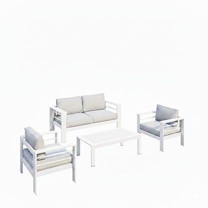 Outdoor Iron Patio Set With The Thick Cushions