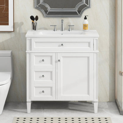 Bathroom Vanity With Top Sink and Modern Storage