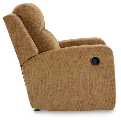 Kanlow Rocker Recliner in tan corduroy fabric by Unique Piece Furniture on Tampa Home & Garden Store