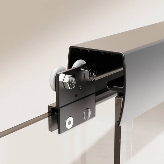 Semi Frameless Sliding Shower Door Matte Black fits 44-48 in openings VIP Digital Presence on Tampa Home & Garden Store