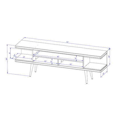 Mid-Century Modern TV Stand with Adjustable Storage in white by HouseOfZazla on Tampa Home & Garden Store