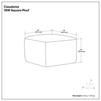 Clay Square Pouf Upholstered blueprint with 18x18 in top and 14 in height Unique Piece Furniture on Tampa Home & Garden Store