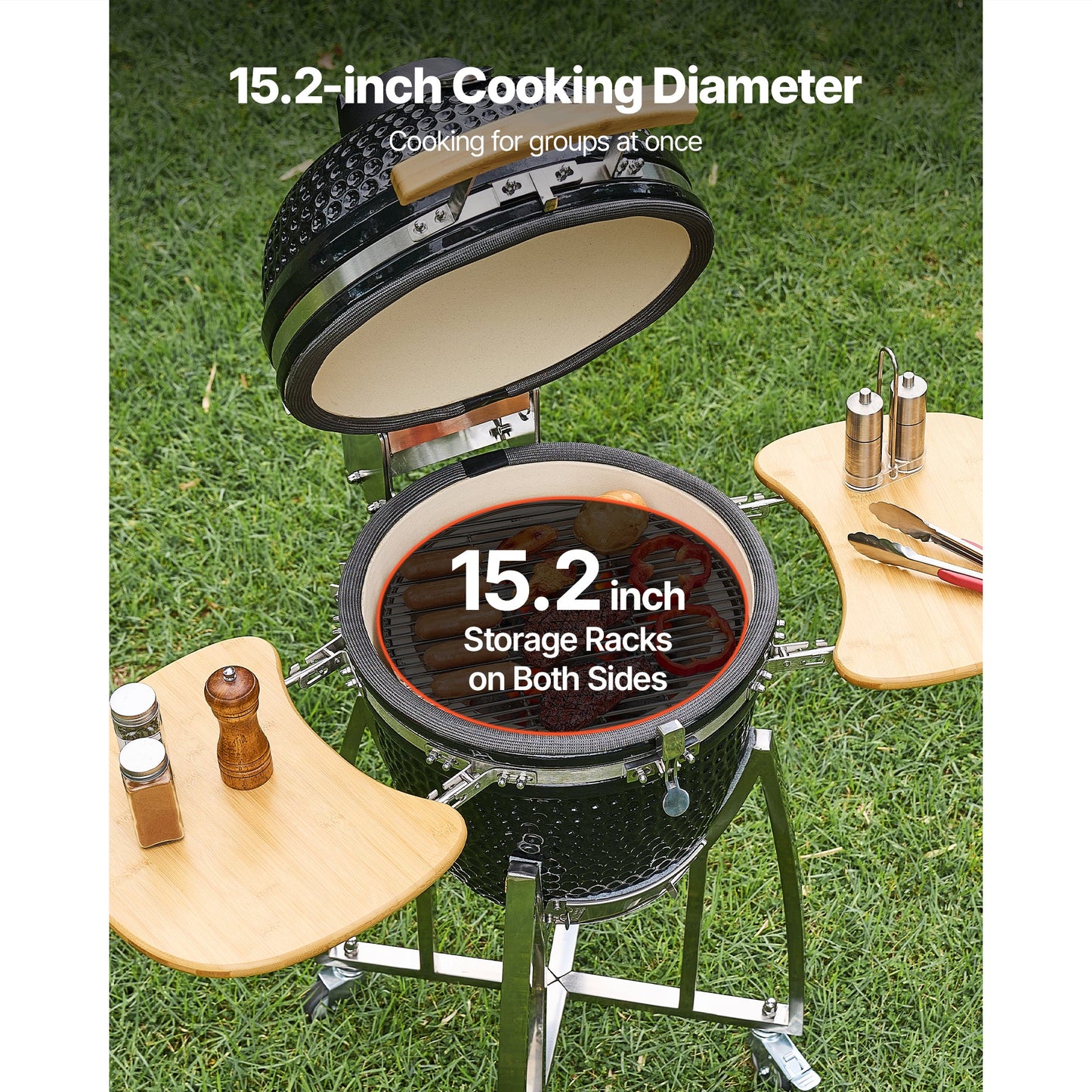 Heavy Duty Kamado Charcoal Smoker and Grill