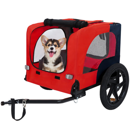 Pet bike trailer red with mesh window and two-wheel design, HouseOfZazla on Tampa Home & Garden Store