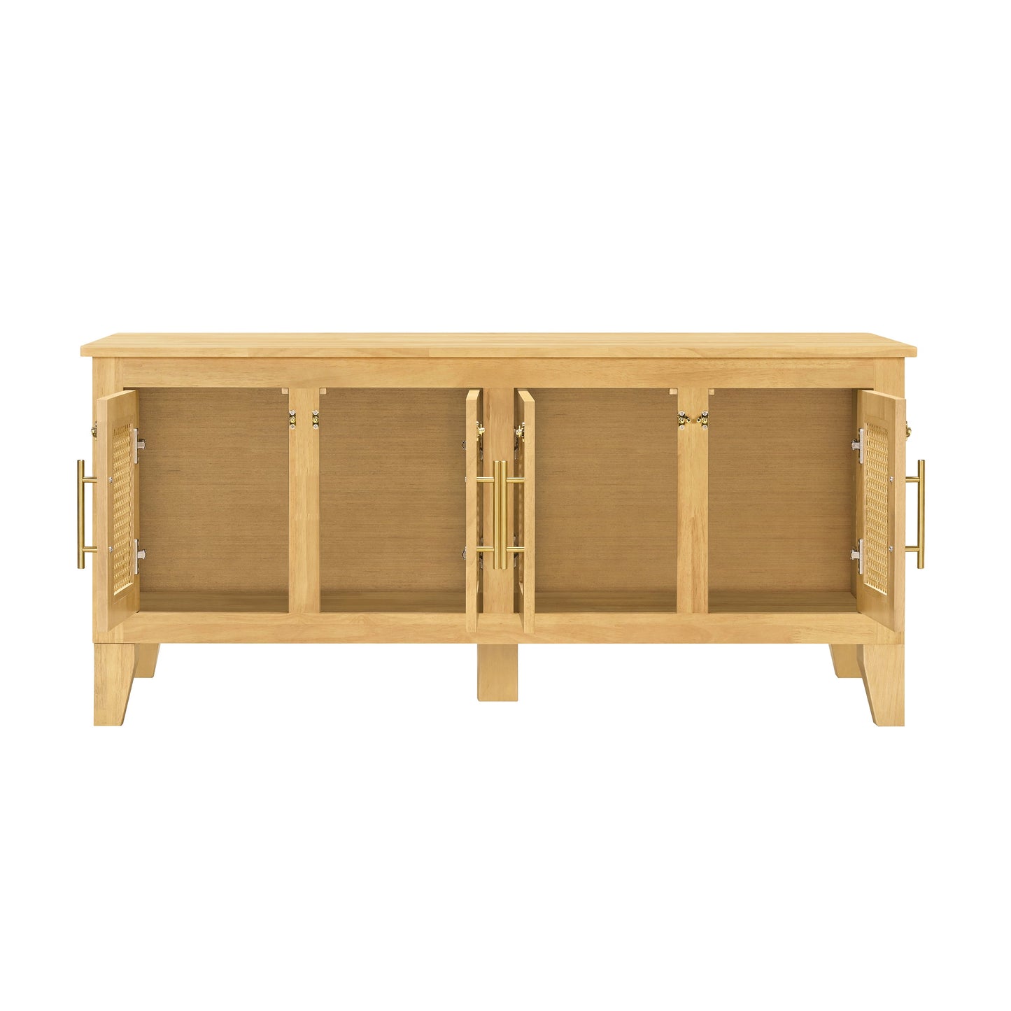 Lars Indoor Dog Crate Cabinet in natural rubber wood with rattan doors by HouseOfZazla on Tampa Home & Garden Store