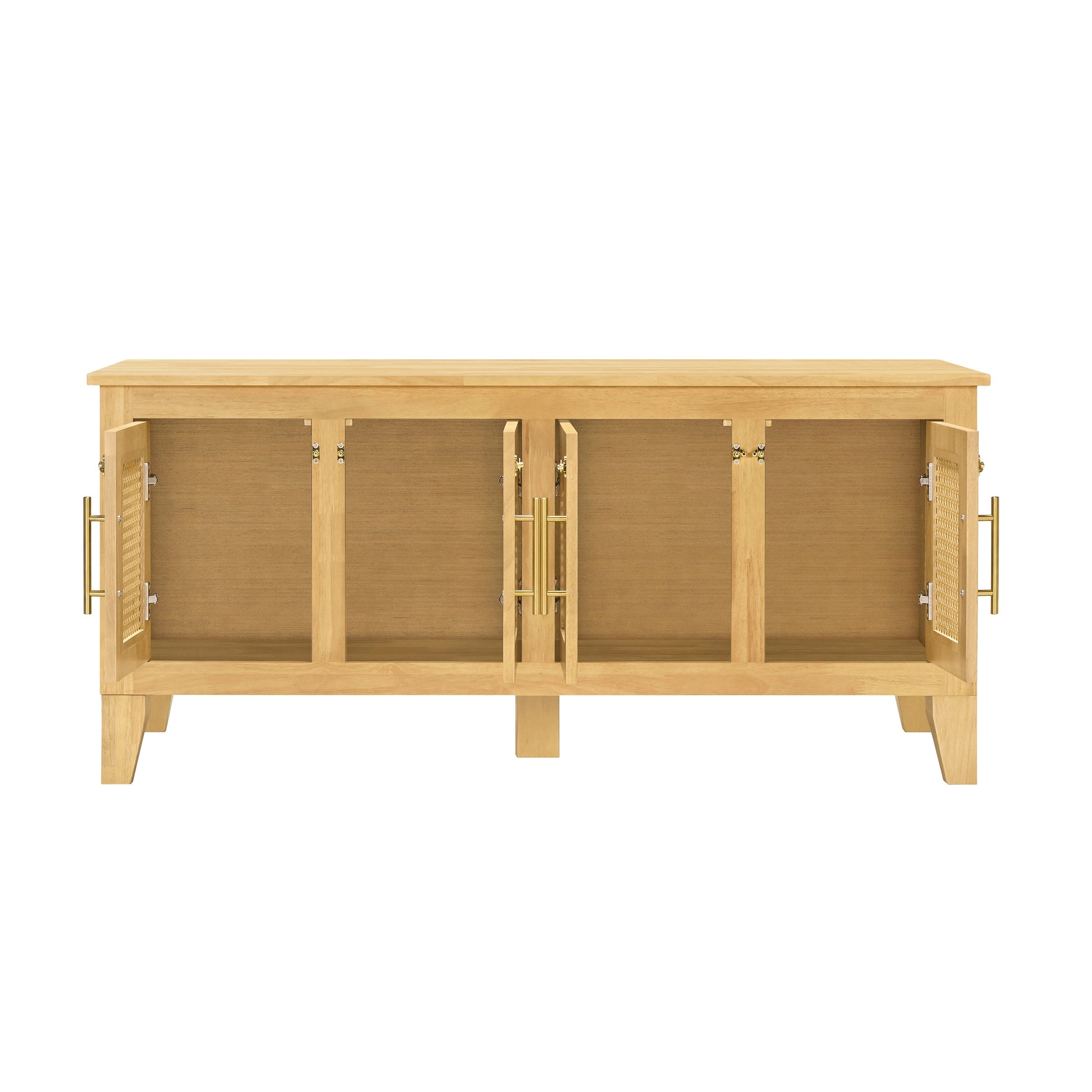 Lars Indoor Dog Crate Cabinet in natural rubber wood with rattan doors by HouseOfZazla on Tampa Home & Garden Store