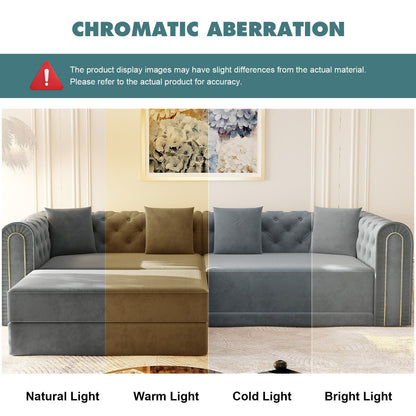 3 In 1 Convertible Sofa and Ottoman Bed