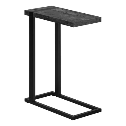 C Shaped Accent Table With Modern Wood Look